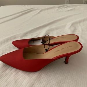 Who What Wear Red mules. Never worn, bought on clearance, still have tags